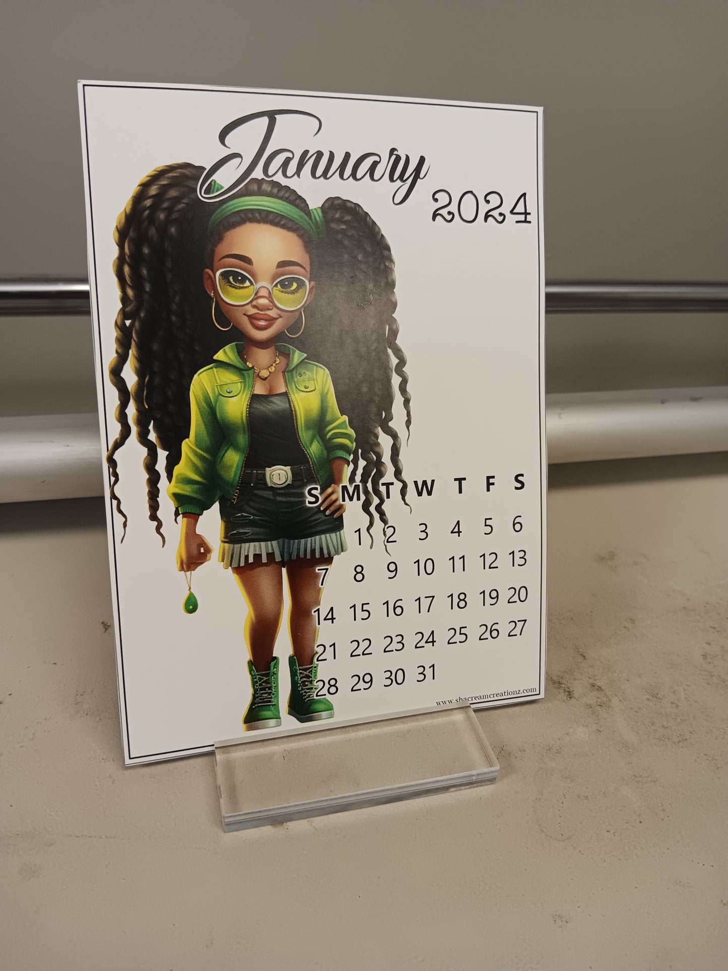 Cute lady calendar