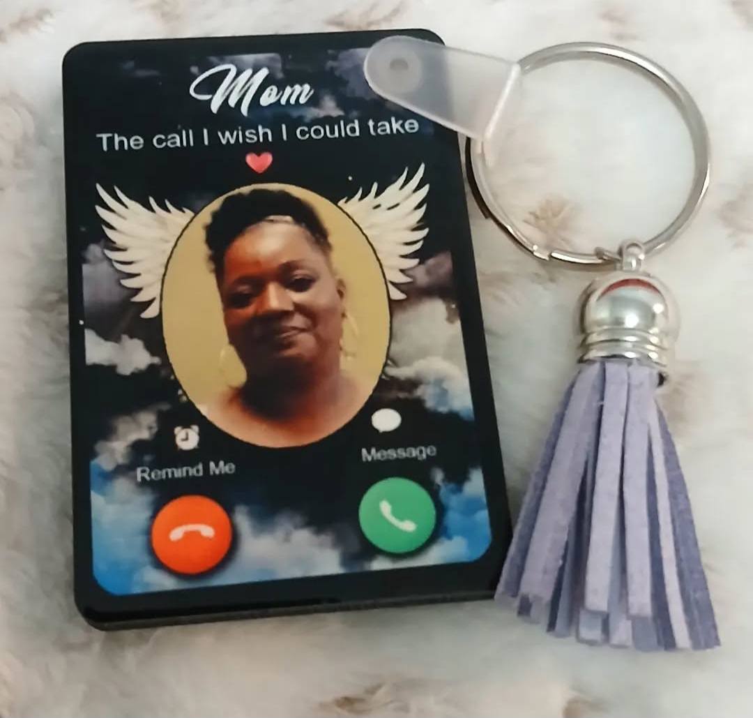Memorial Keychain- Same pic on each side