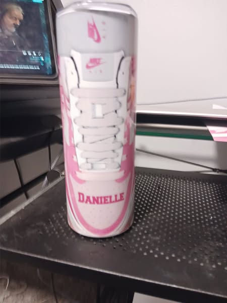 Pink Nike Air Force Tumbler