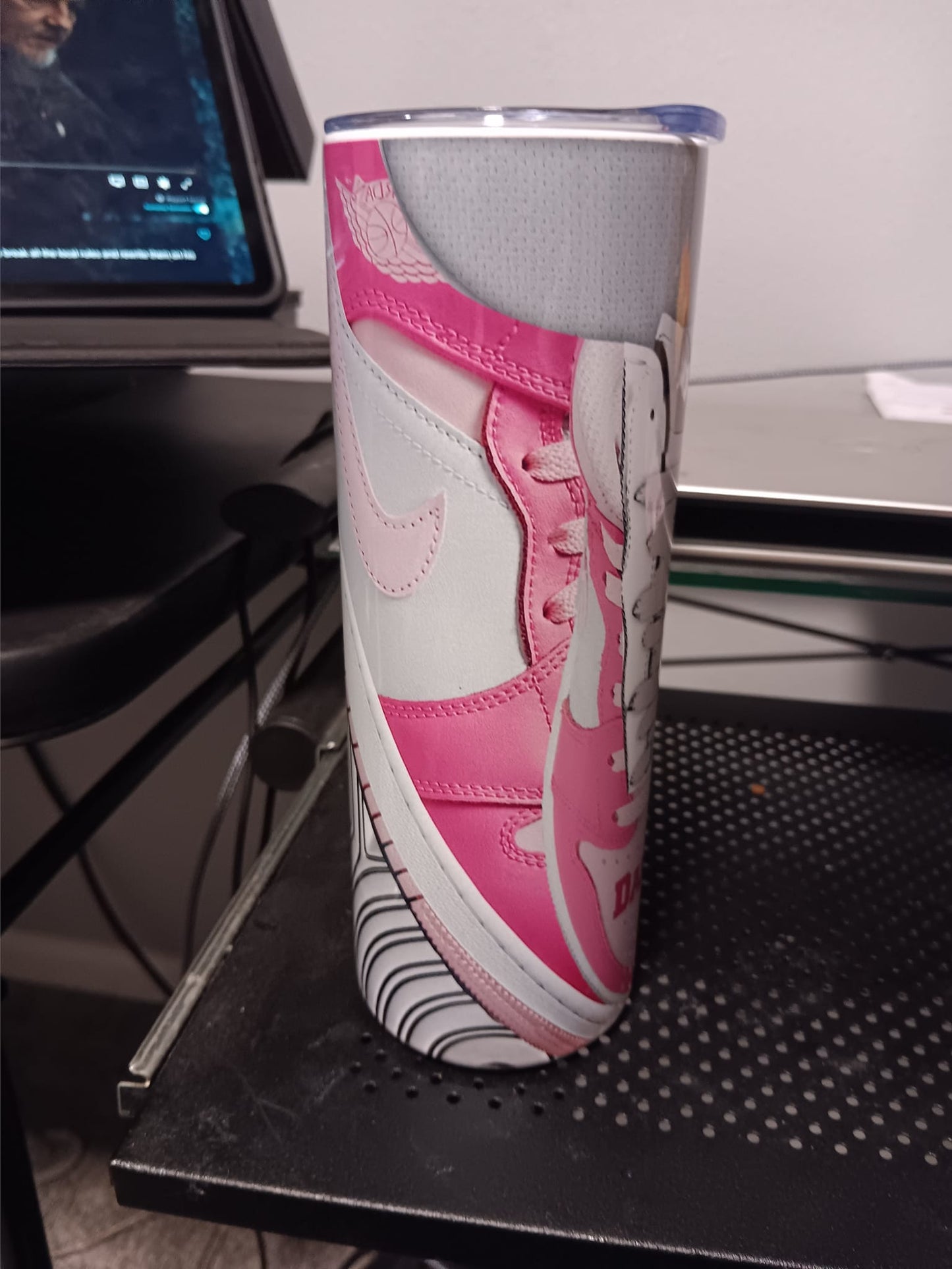 Pink Nike Air Force Tumbler