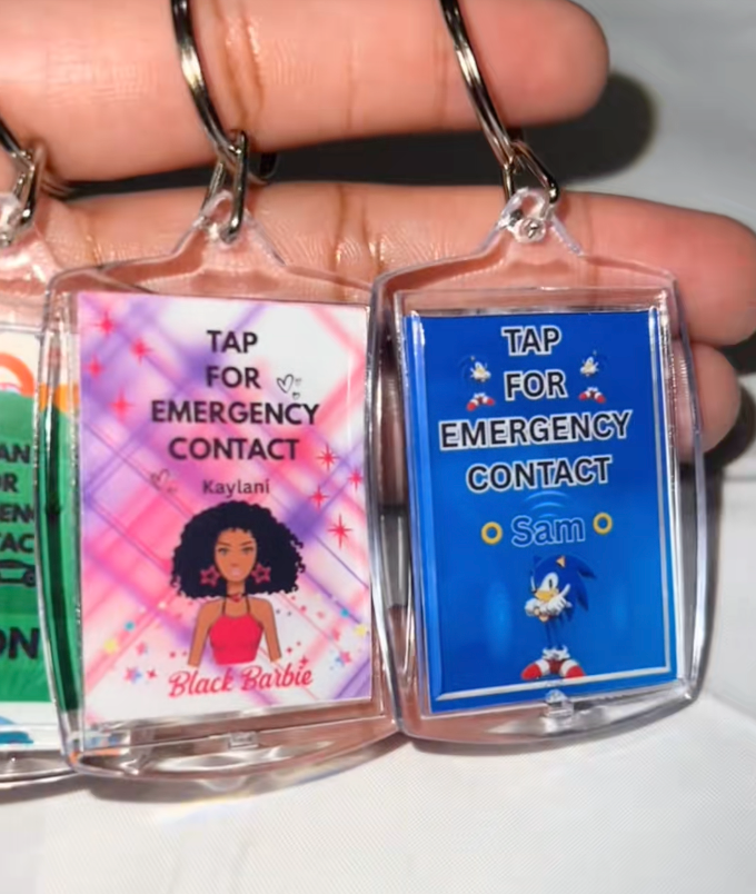 Emergency NFC Keychains