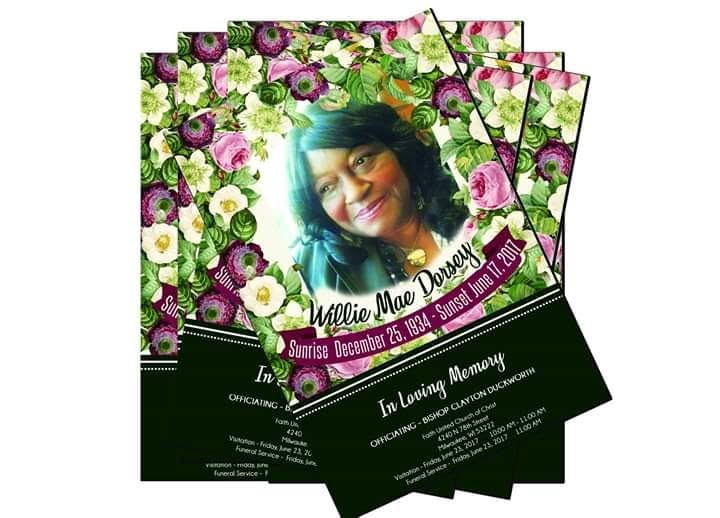 Custom Memorial Obituary & Funeral Programs