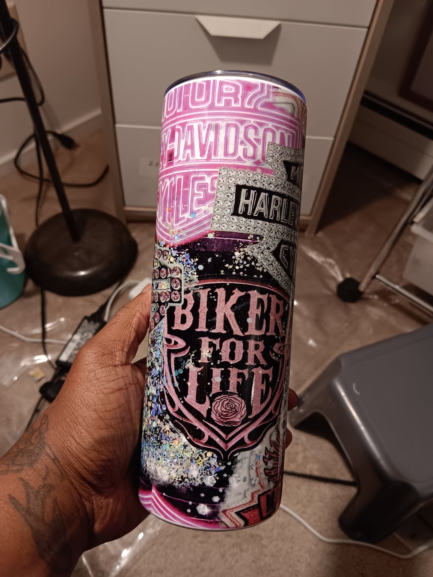 HARLEY DAVIDSON BIKER PINK