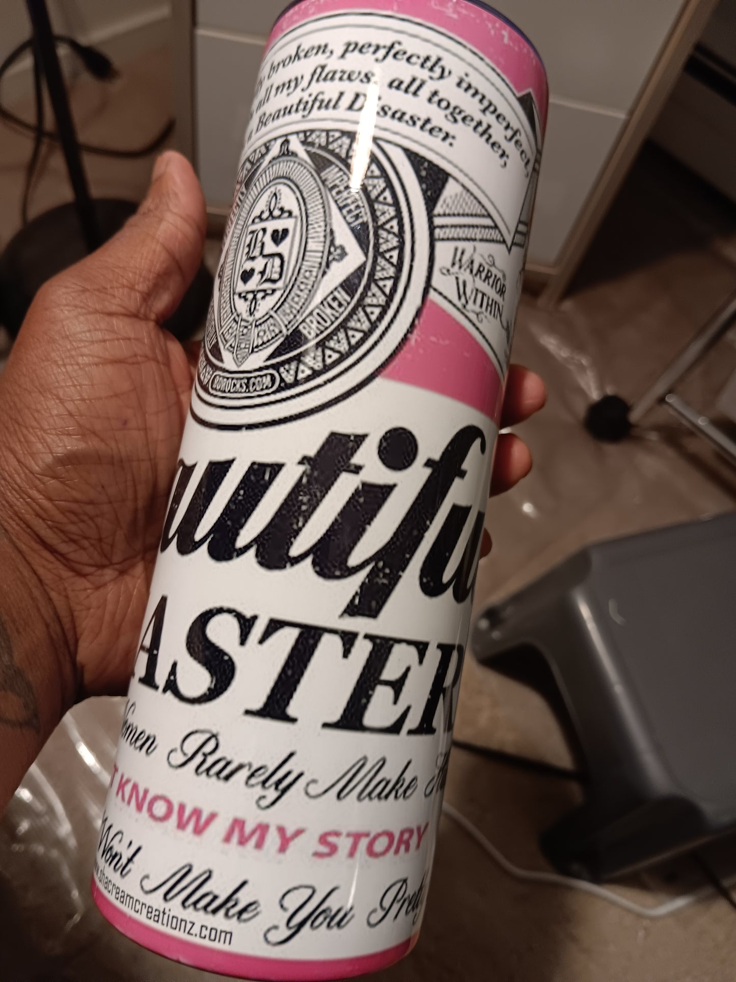 Beautiful Disaster tumbler