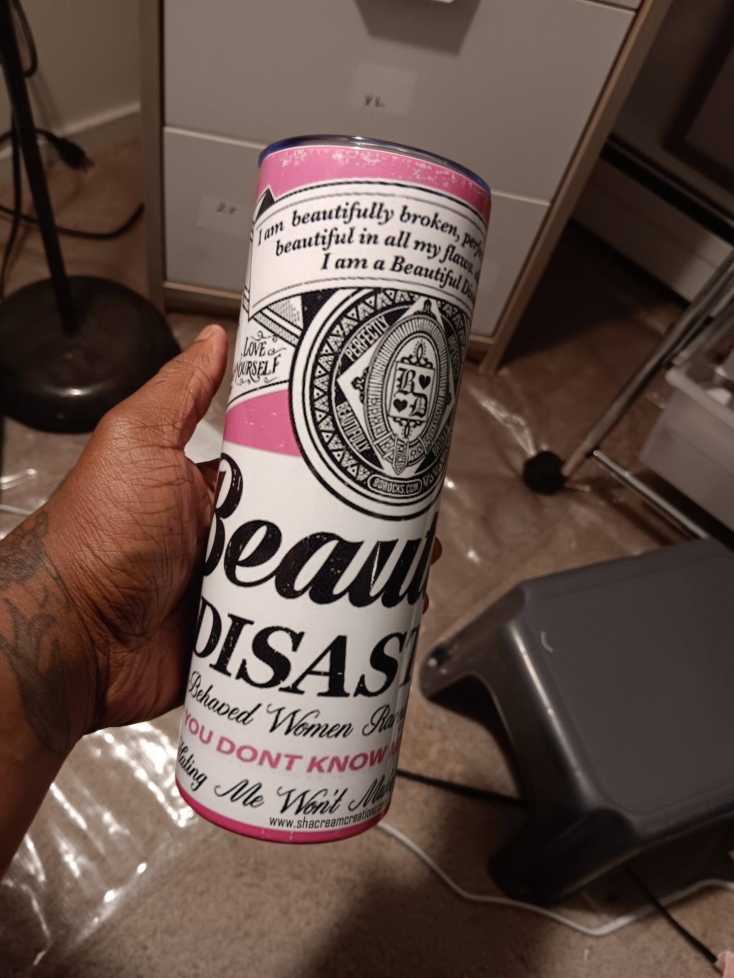 Beautiful Disaster tumbler