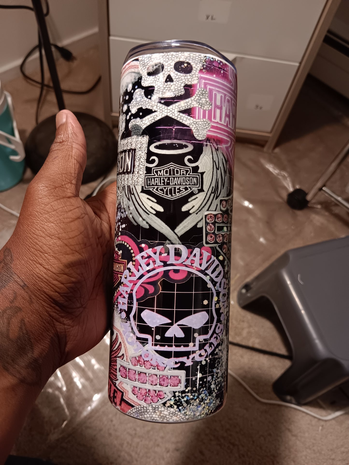 HARLEY DAVIDSON BIKER PINK