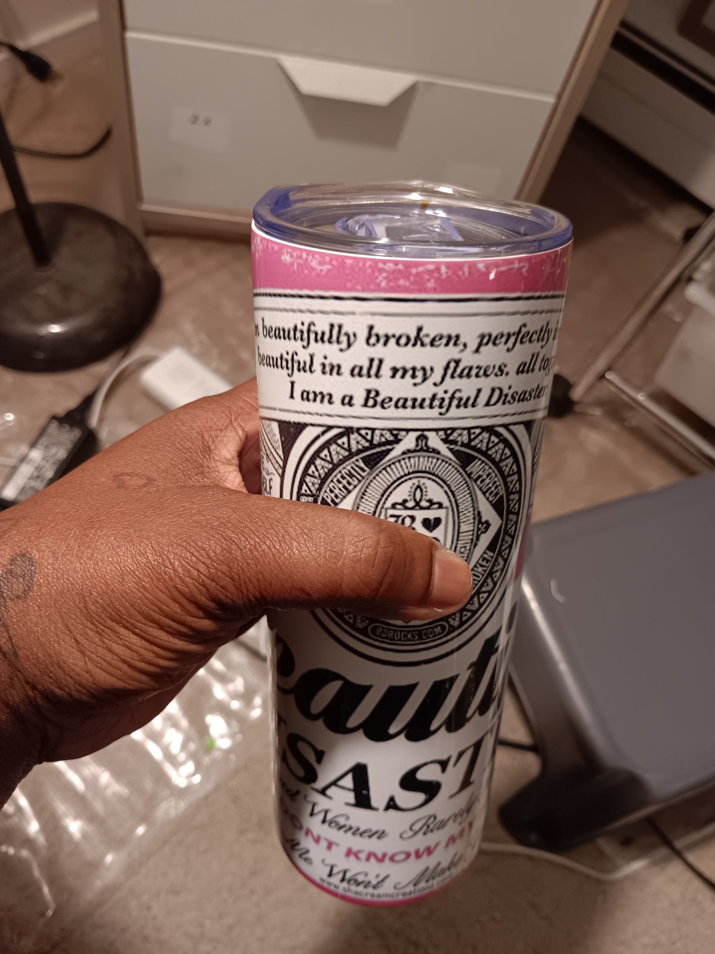 Beautiful Disaster tumbler