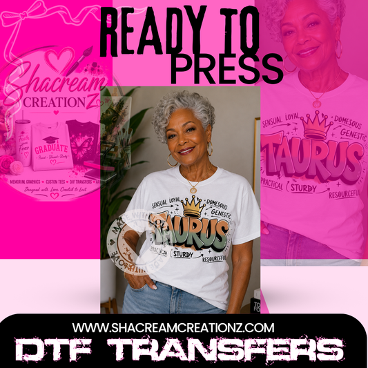 Taurus Ready to Press DTF Transfers