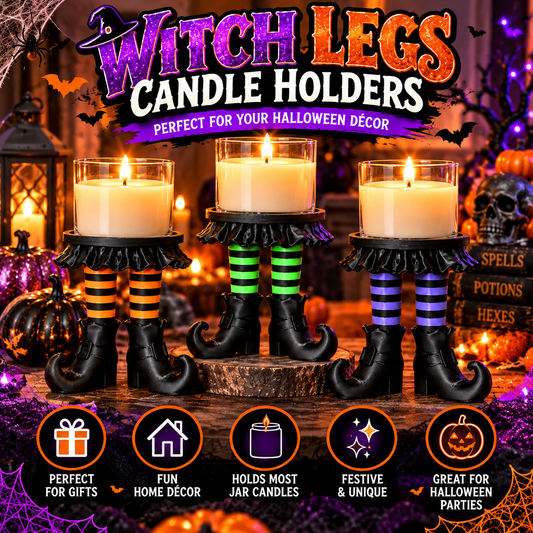 Witchy Legs Candle Holder