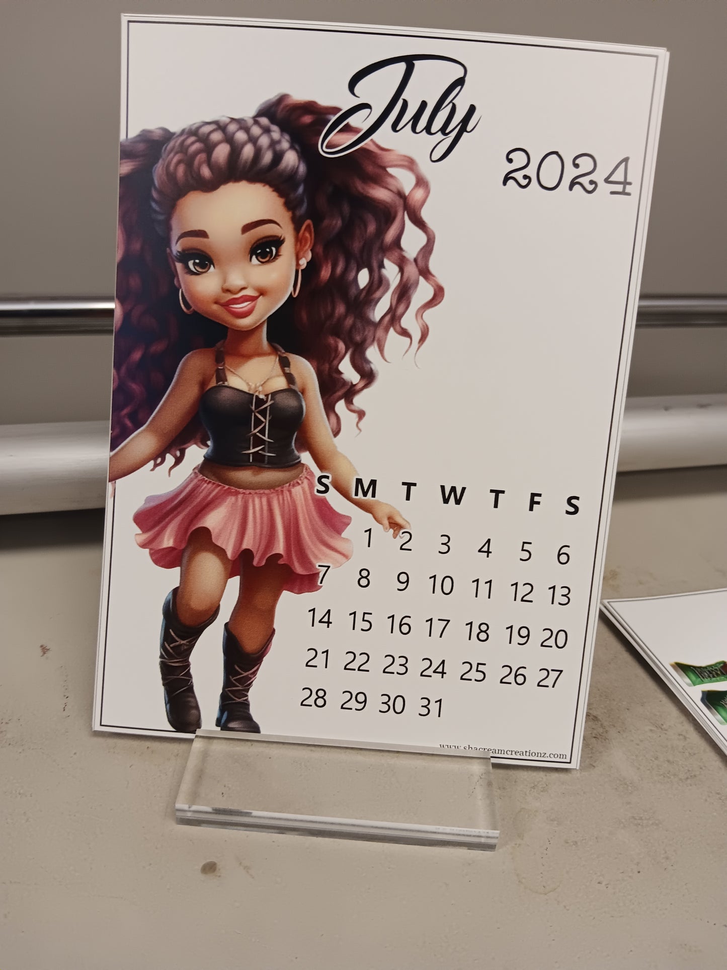 Cute lady calendar