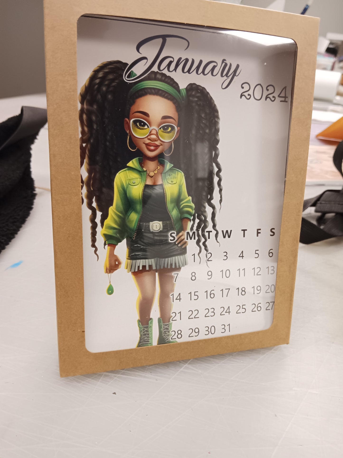 Cute lady calendar