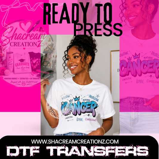 Cancer Ready to Press DTF Transfers