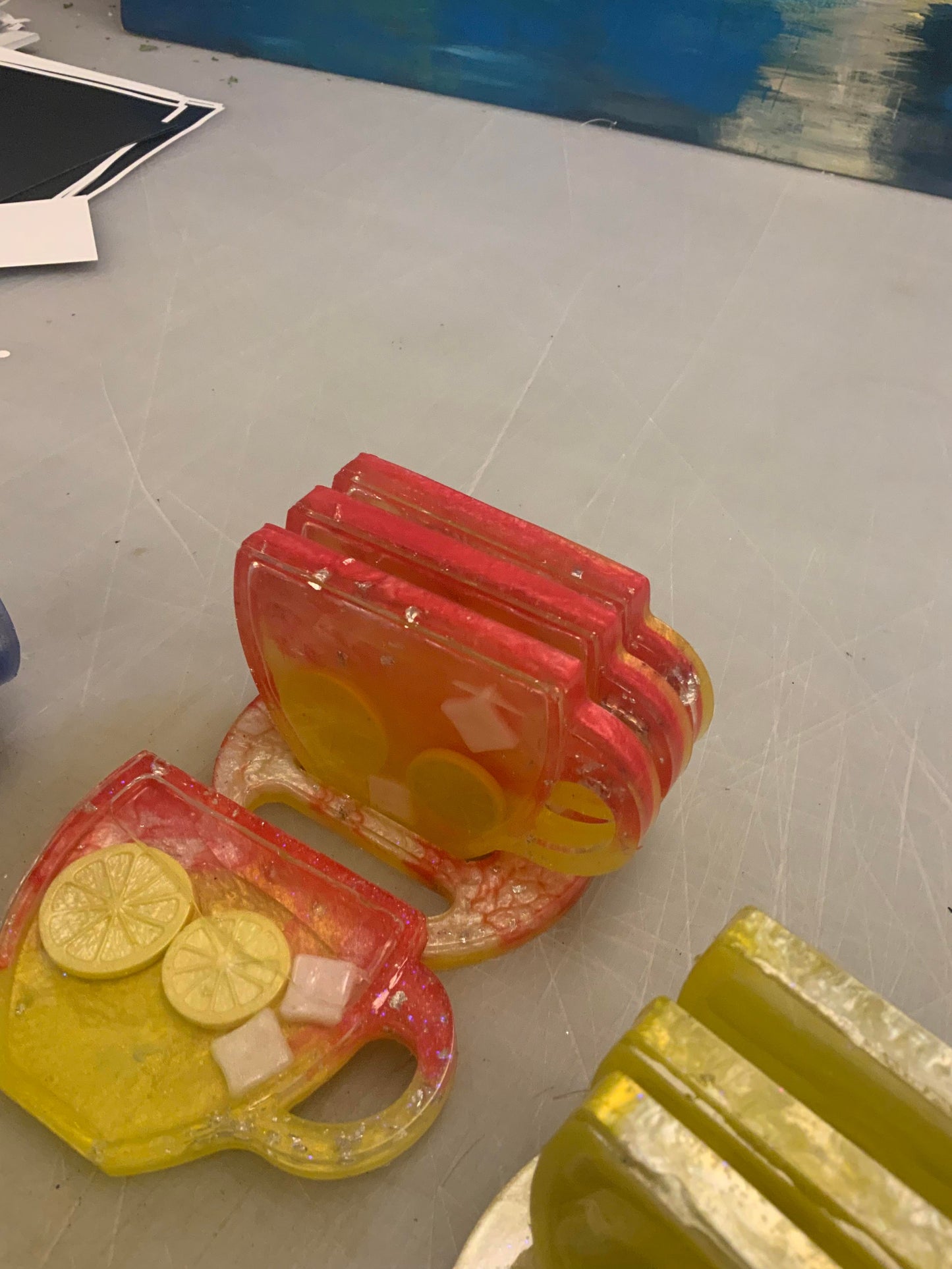 Strawberry Lemonade Coasters